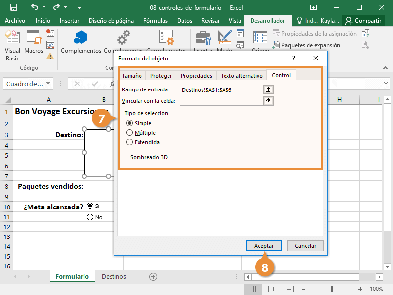 Controles de Formulario