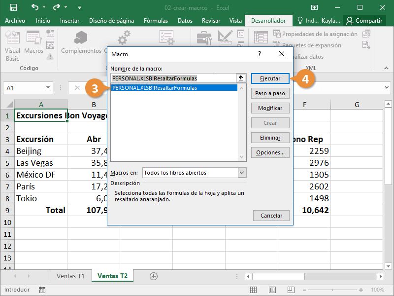 Cómo crear una Macro en Excel