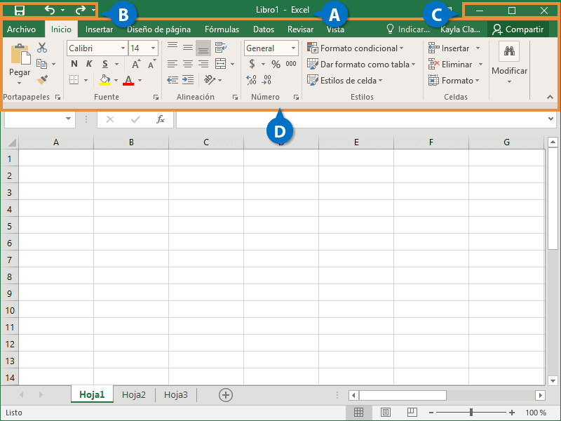 Entender la Pantalla de Excel