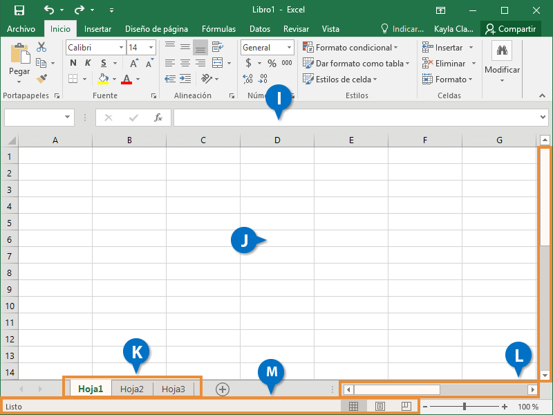 Entender la Pantalla de Excel