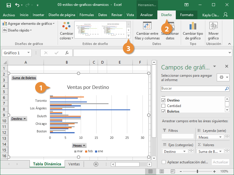 Estilos de Gráficos Dinámicos