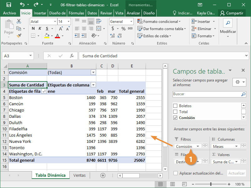 Filtrar Tablas Dinámicas