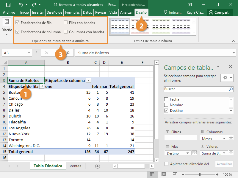 Formato a Tablas Dinámicas