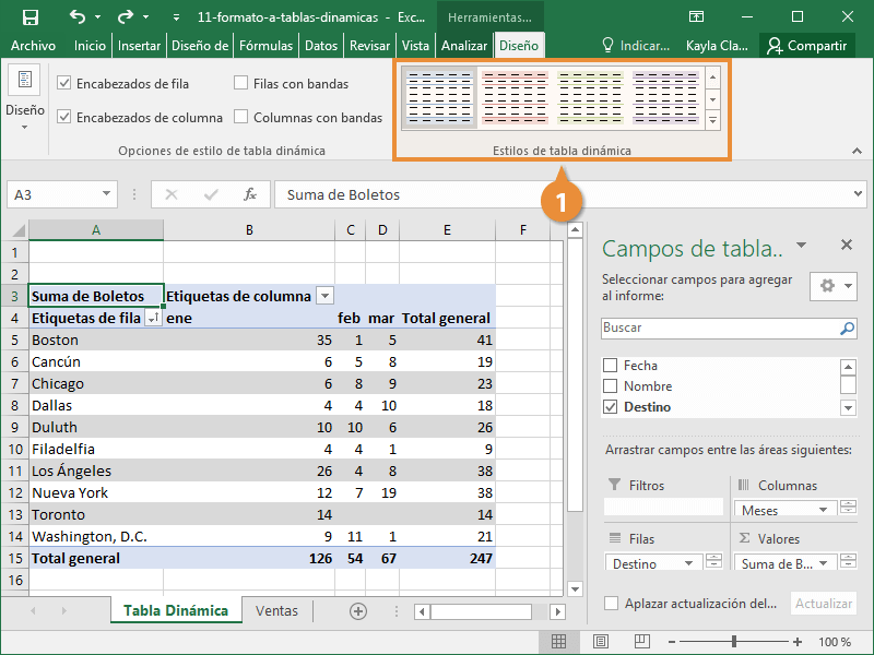 Formato a Tablas Dinámicas