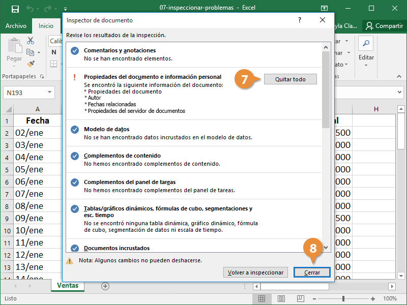 Inspeccionar Problemas