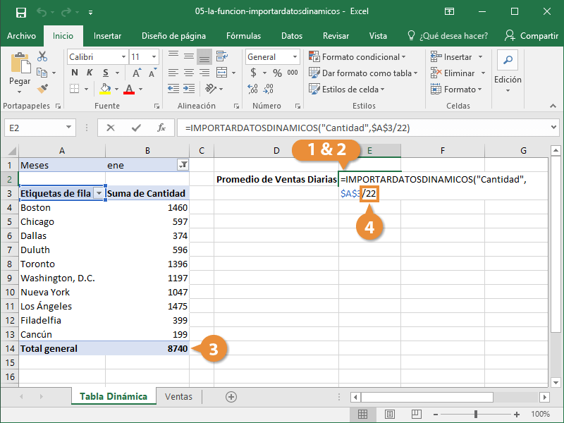 La Funcion Importardatosdinamicos