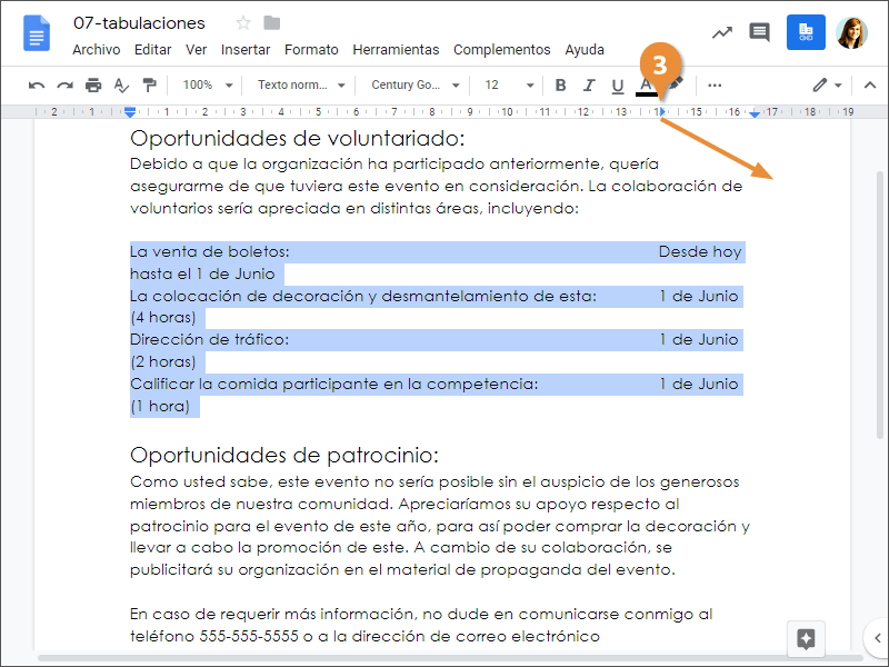 Tabulaciones