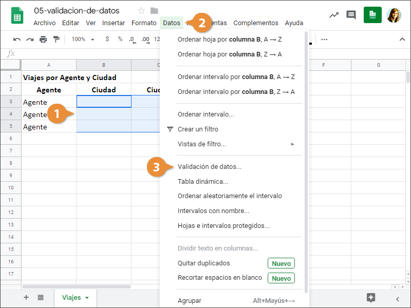 Validación de Datos