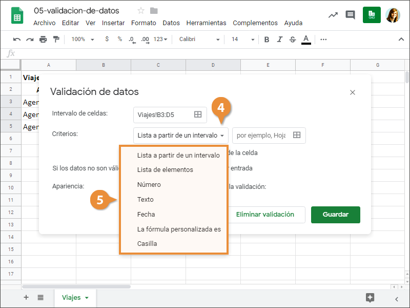 Validación de Datos