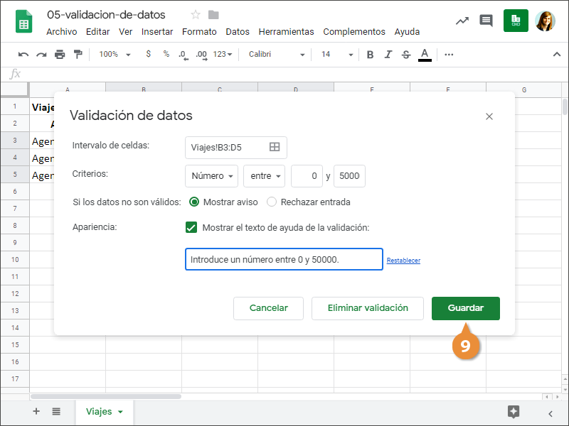 Validación de Datos