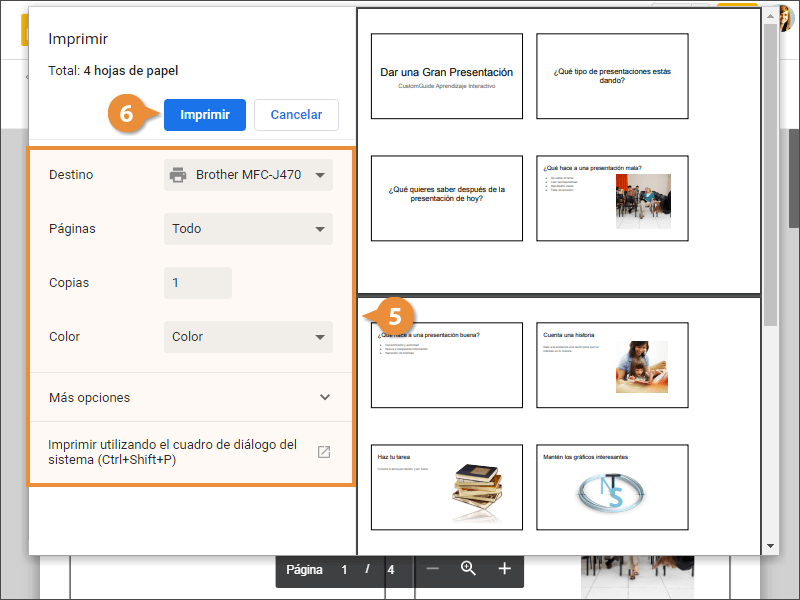 Imprimir Presentaciones
