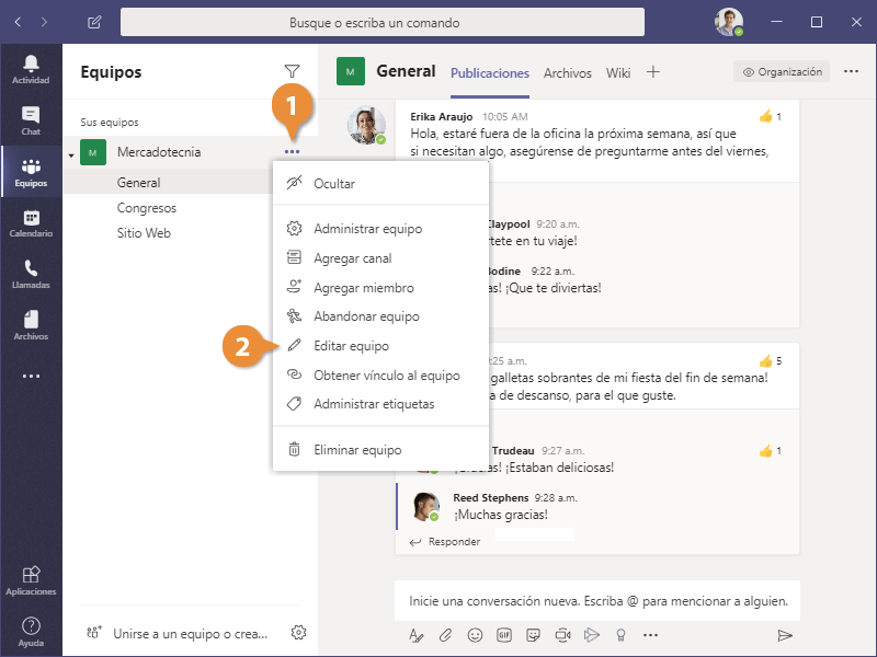 Administrar Configuración del Equipo