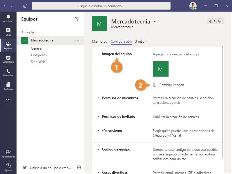 Administrar Configuración del Equipo