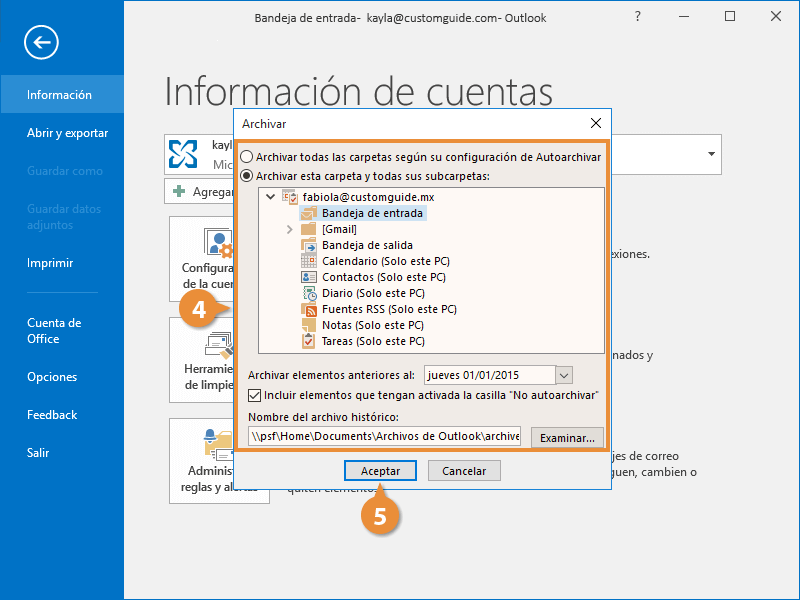 Archivar Información