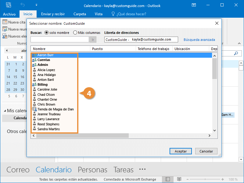 Compartir el Calendario