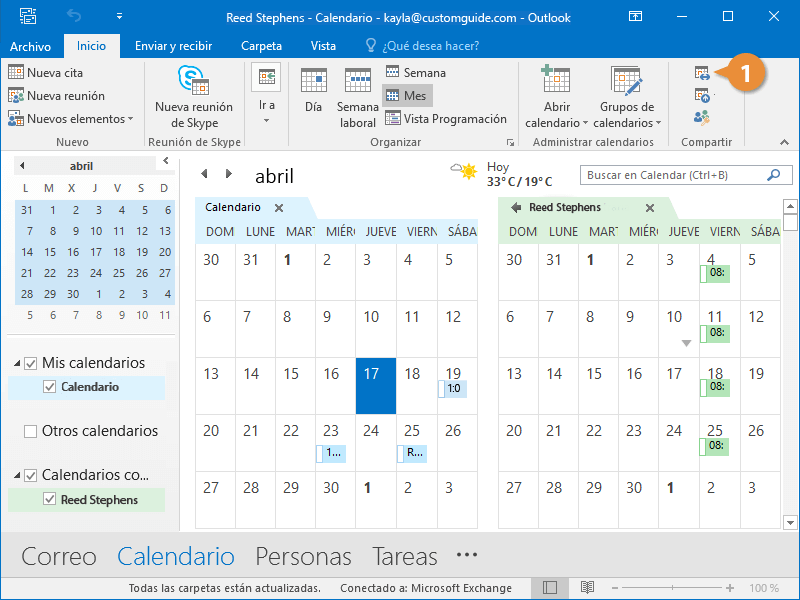 Compartir el Calendario