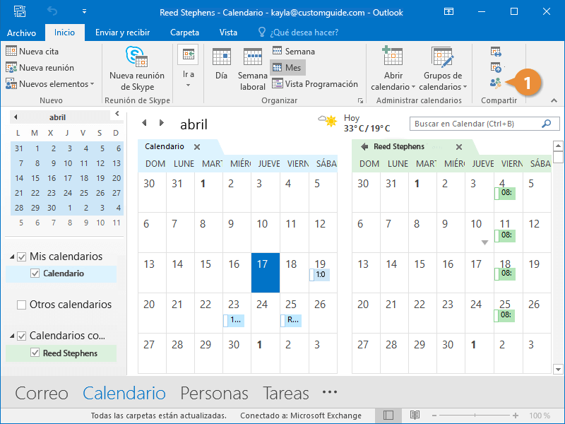 Compartir el Calendario