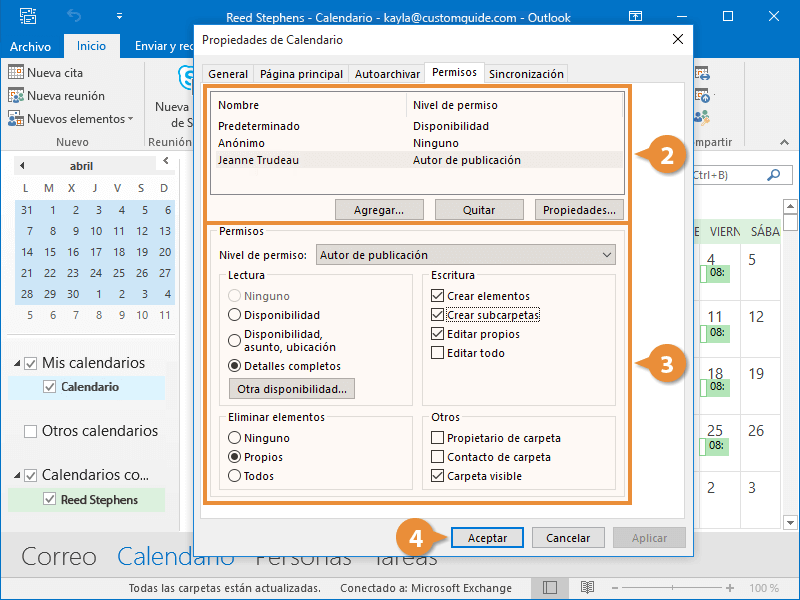 Compartir el Calendario