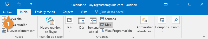 Configuración del Calendario