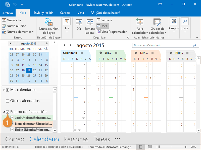 Grupos de Calendarios