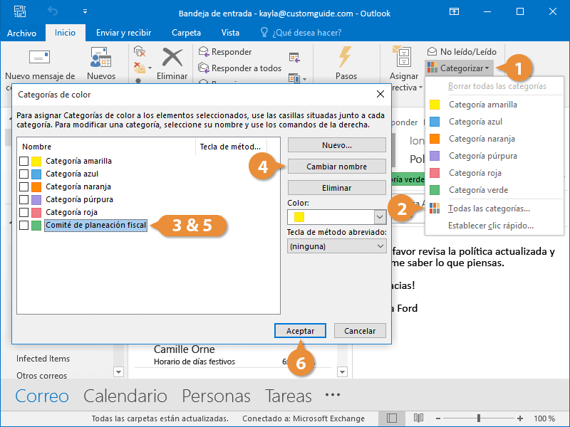 Usar Categorías