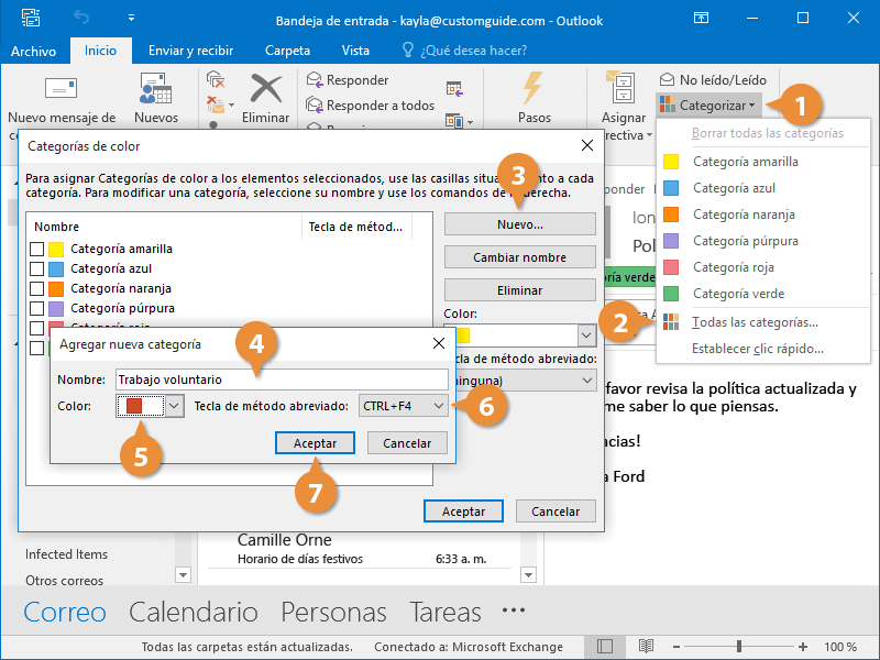 Usar Categorías