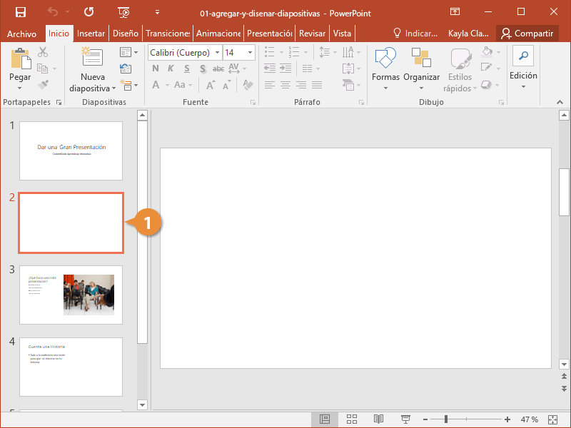 Agregar y diseñar diapositivas