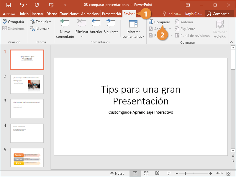 Comparar Presentaciones