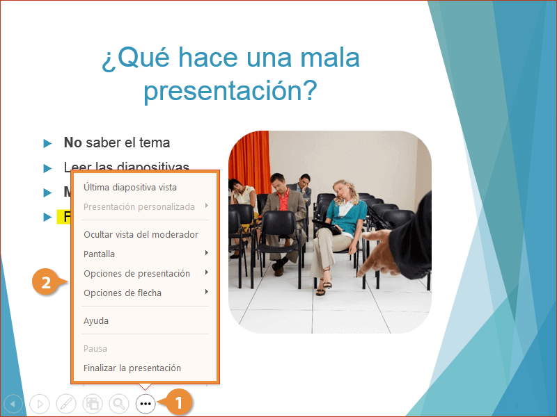 Herramientas de una Presentación