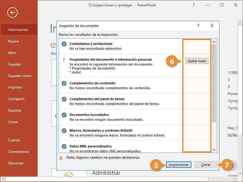 Inspeccionar y Proteger