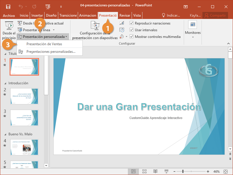 Presentaciones Personalizadas