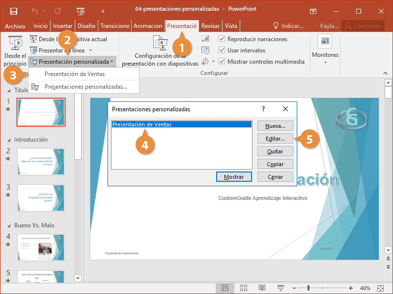 Presentaciones Personalizadas