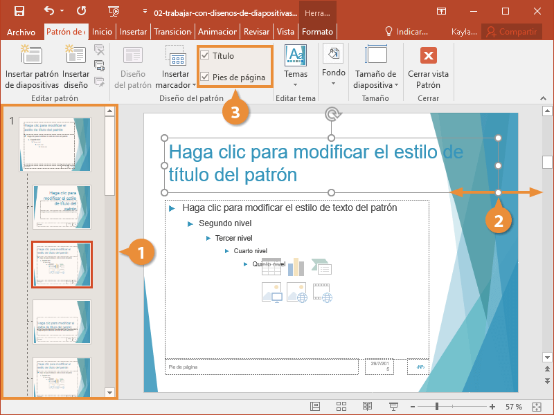 Trabajar con Diseños de Diapositivas