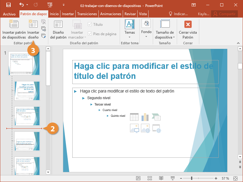 Trabajar con Diseños de Diapositivas