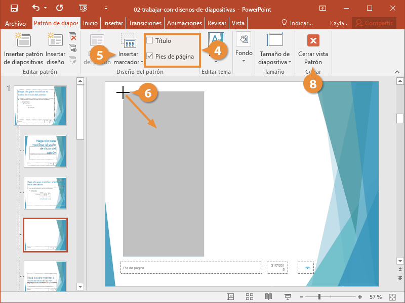 Trabajar con Diseños de Diapositivas