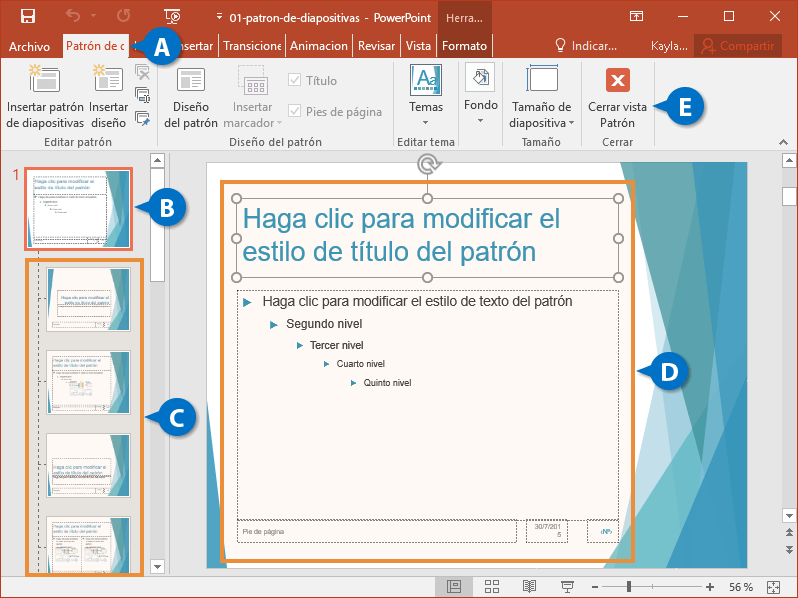 Vista Patrón de Diapositivas