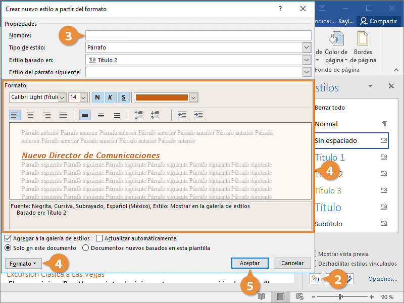 Aplicar y Modificar Estilos en un Documento de Word