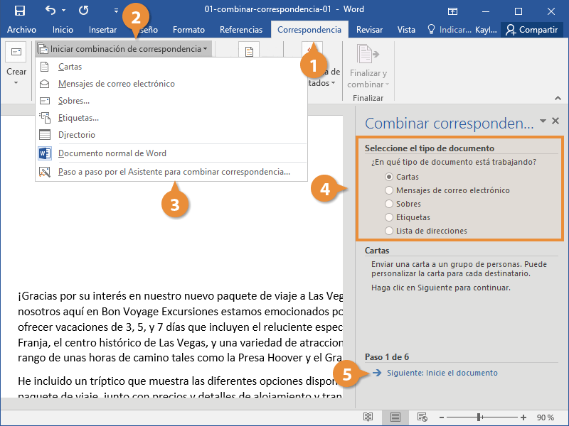 Combinar Correspondencia 