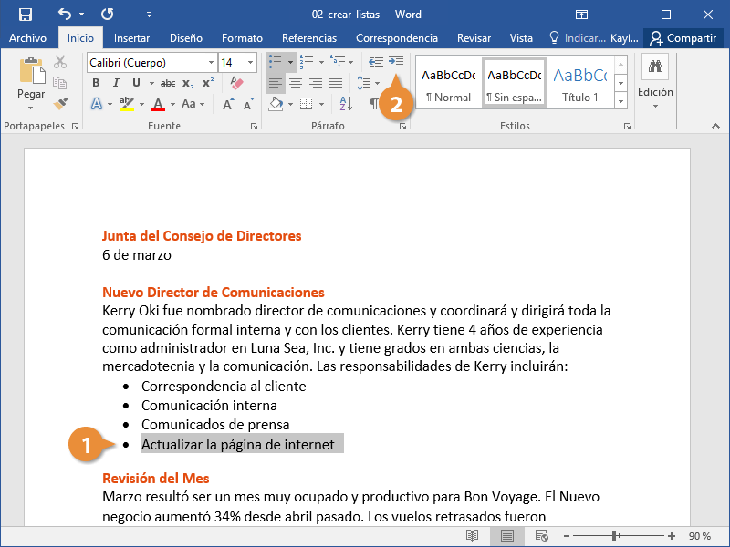 Crear listas