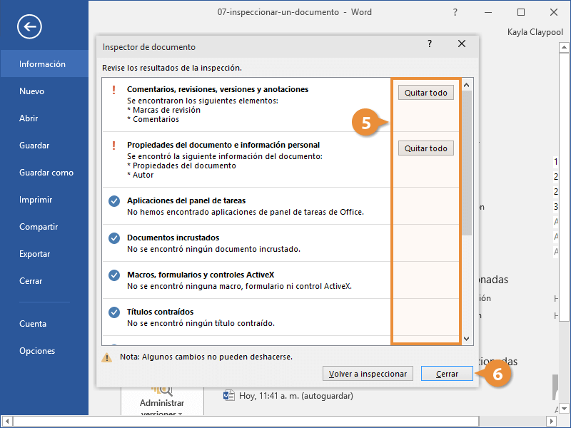 Inspeccionar un Documento