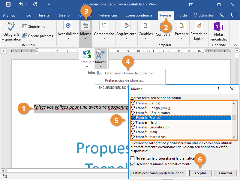 Internacionalización y Accesibilidad 