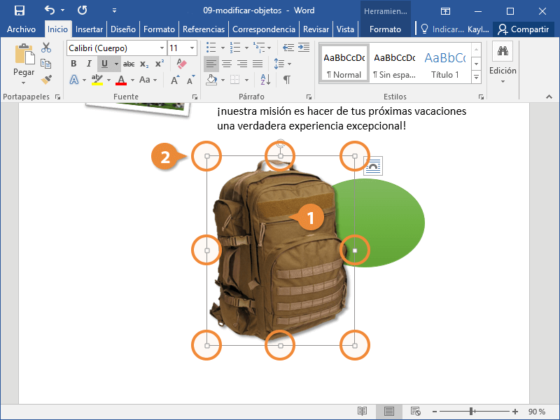 Modificar Objetos en un Documento de Word