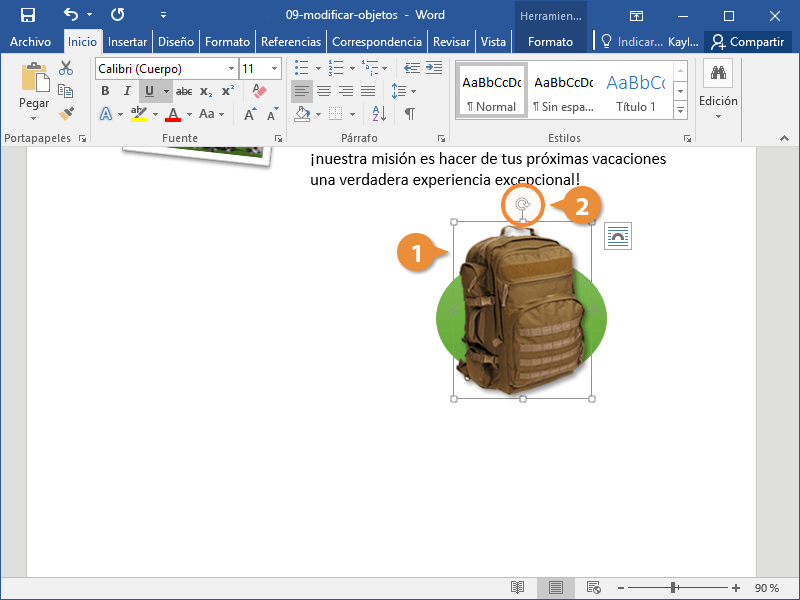 Modificar Objetos en un Documento de Word