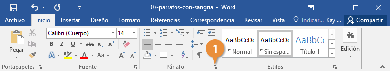 Parrafos con sangría