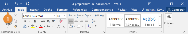 Propiedades de documento