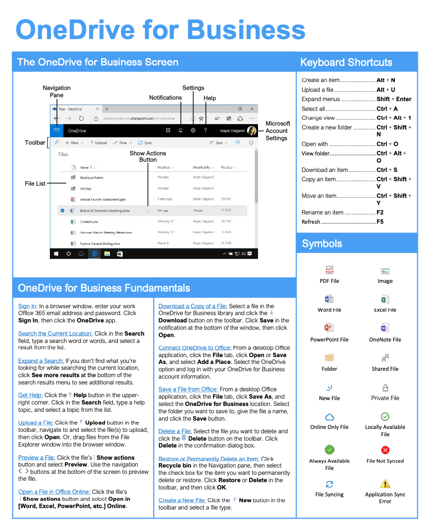 OneDrive Quick Reference