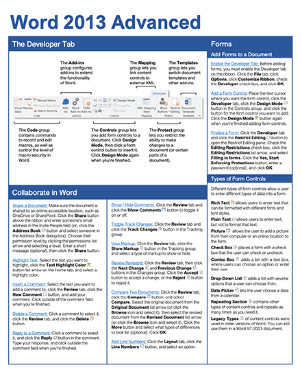 Quick Guide Template from www.customguide.com