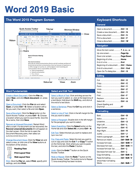 Word 2019 Basic Courseware Customguide