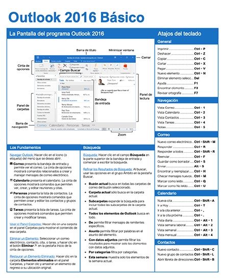 Guía Rápida de Outlook 2016 Básico