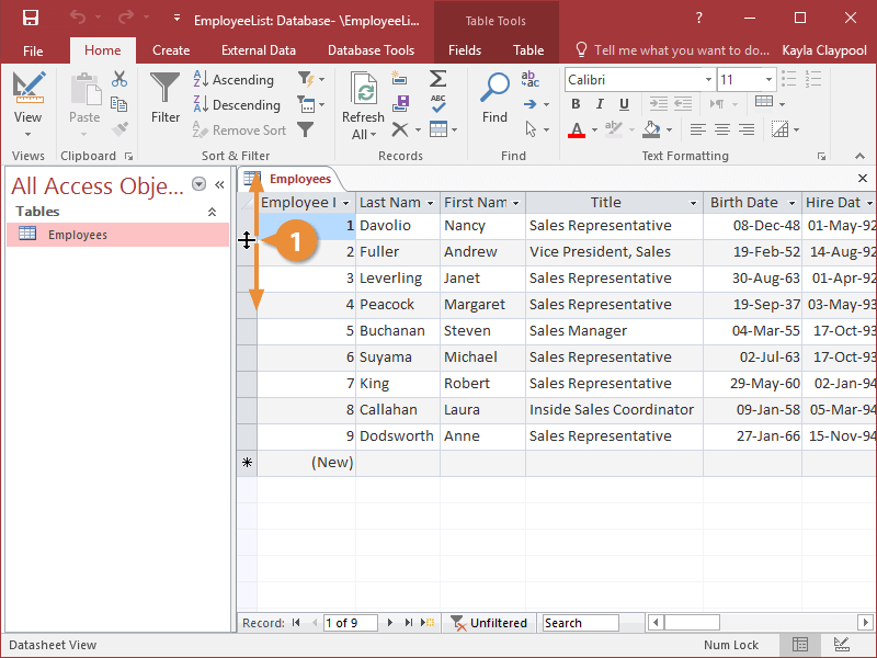 Adjust Rows and Columns